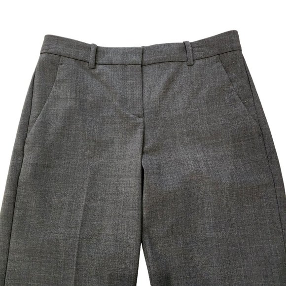 Theory Emery 2 Wool Blend Dress Pants Slacks Trousers Gray 4 EUC - Picture 2 of 4
